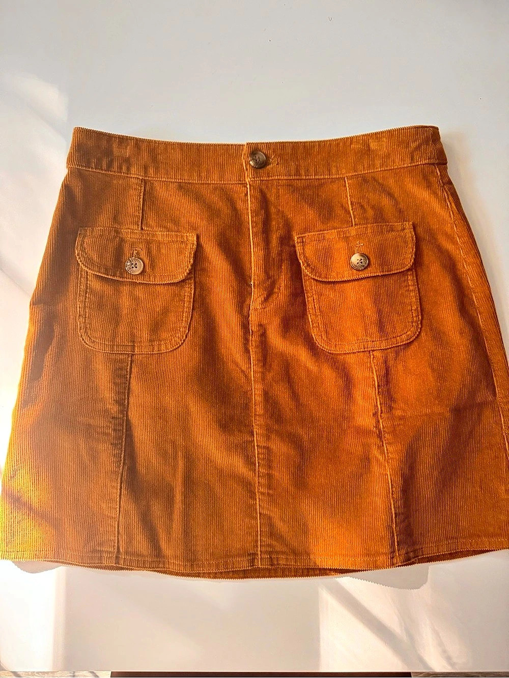 J.Crew Corduroy Patch-Pocket Mini Skirt Brown Size 4